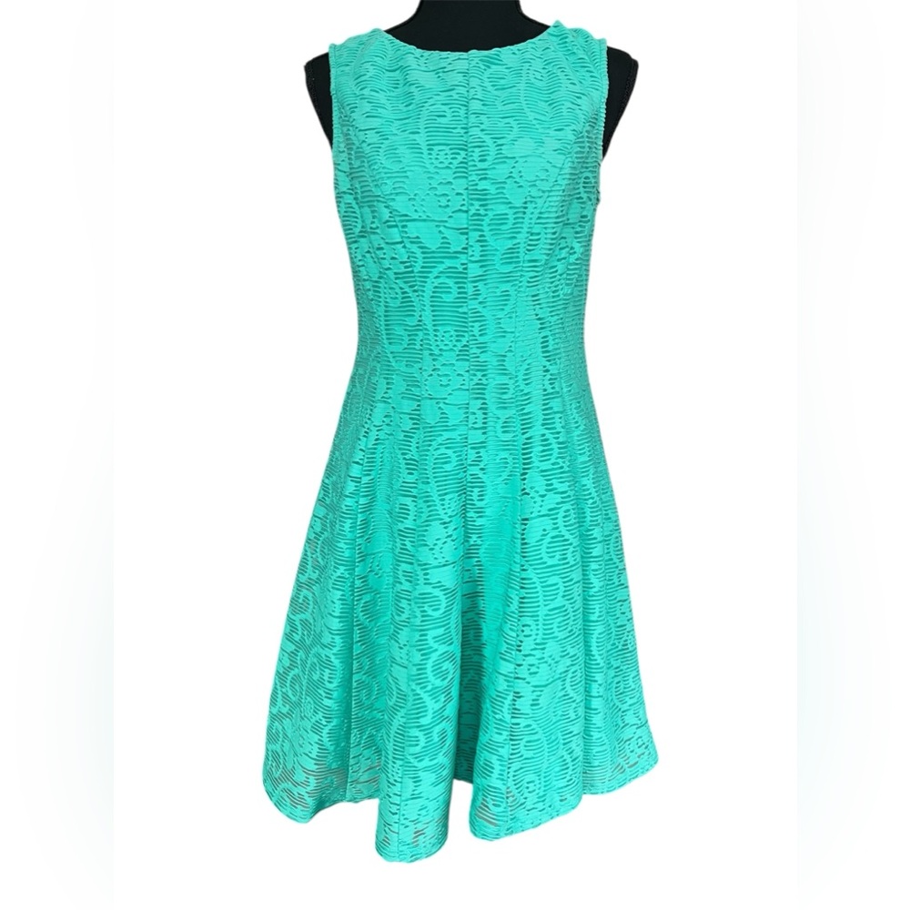 Studio One New York Dress Women’s Size 6 Sleeveless Mint Green Lined Lace Dress